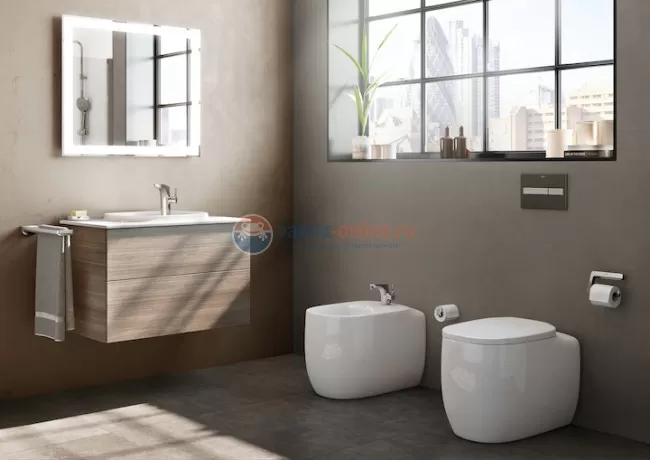 Биде Roca Beyond 3570B8000 напольное c отверстиями под крышку Биде Roca Beyond 3570B8000 напольное c отверстиями под крышку