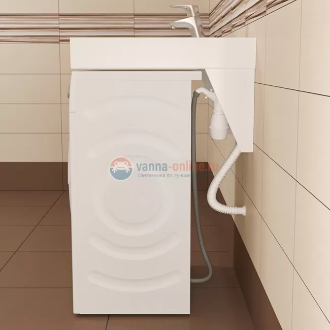 Раковина СанТа Юпитер 900116, 60x60 см, над стиральной машиной