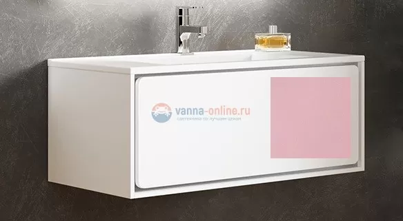 Тумба с раковиной Sanvit Бруно 1, 120 х 46 см, цвет - розовый глянец
