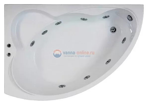 Акриловая ванна Bas Лагуна 170x120 L с г/м
