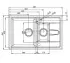 Кухонная мойка Iddis Vane G V16B785i87 78 x 50 x 22.7 см, Granucryl, 1 чаша+1/2, черный