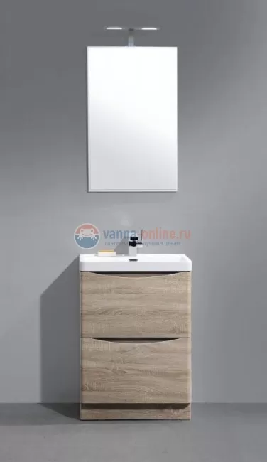 Тумба с раковиной BelBagno ANCONA-N-600-2C-PIA-WO, цвет Rovere Bianco