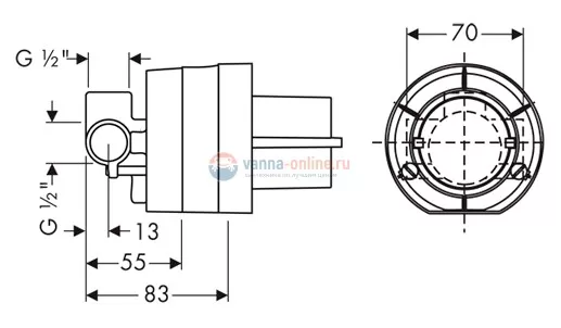 Гигиенический душ Hansgrohe SetLogis 3 в 1 (71666000/32127000/27454000) Гигиенический душ Hansgrohe SetLogis 3 в 1 (71666000/32127000/27454000)