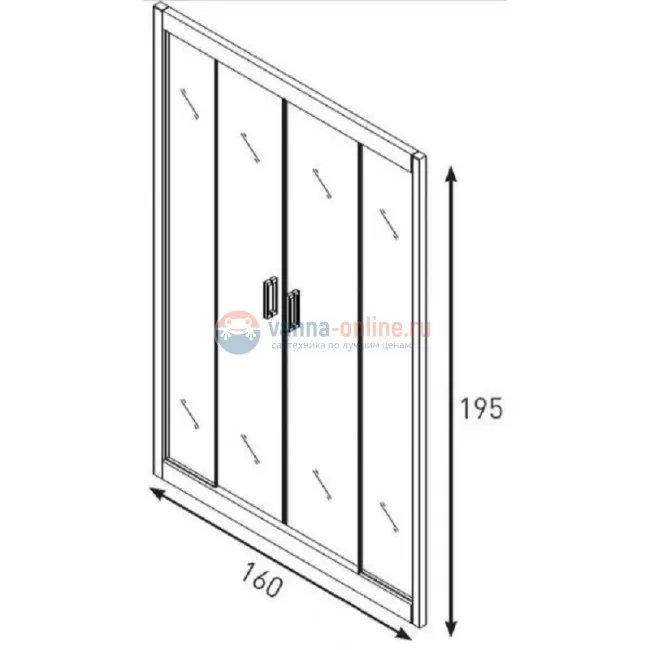 Душевая дверь в нишу Berges Wasserhaus Feda 160, 062001, 160 х 195 см Душевая дверь в нишу Berges Wasserhaus Feda 160, 062001, 160 х 195 см