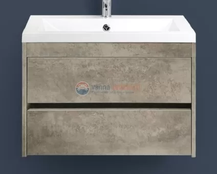 Тумба с раковиной Art&Max Family-580-2C-SO-CV, 58 x 48 x 55 см подвесная, серый (Cemento Veneto)