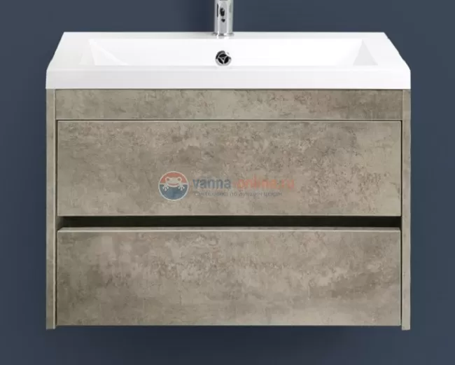 Тумба с раковиной Art&Max Family-580-2C-SO-CV, 58 x 48 x 55 см подвесная, серый (Cemento Veneto)