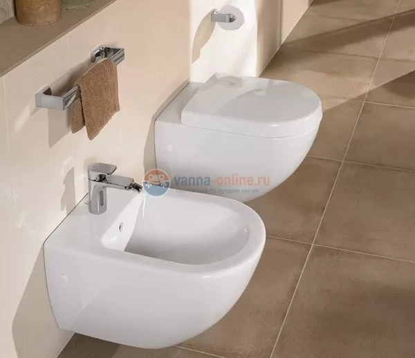 Биде Villeroy&Boch Subway 7400 00R1, подвесное Биде Villeroy&Boch Subway 7400 00R1, подвесное