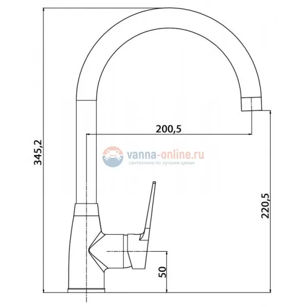 Смеситель Cezares Lana LLM1-01 для кухонной мойки Смеситель Cezares Lana LLM1-01 для кухонной мойки