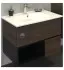 Тумба Comforty Франкфурт-75, дуб шоколадно-коричневый с белой раковиной Comforty 75e