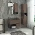 Тумба Comforty Франкфурт-75, дуб шоколадно-коричневый с белой раковиной Comforty 75e