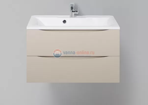 Тумба с раковиной BelBagno Marino MARINO-800-2C-SO-CO-P, 80 х 45 х 55 см, Crema Opaco - бежевый матовый
