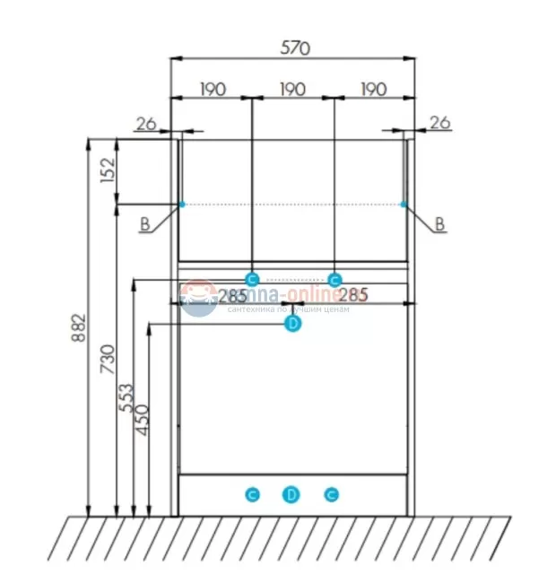 Тумба Акватон Лондри под стиральную машину 60 см, 1A235901LH010, напольная Тумба Акватон Лондри под стиральную машину 60 см, 1A235901LH010, напольная