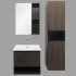 Тумба Comforty Франкфурт-60, дуб шоколадно-коричневый с раковиной Comforty 60e