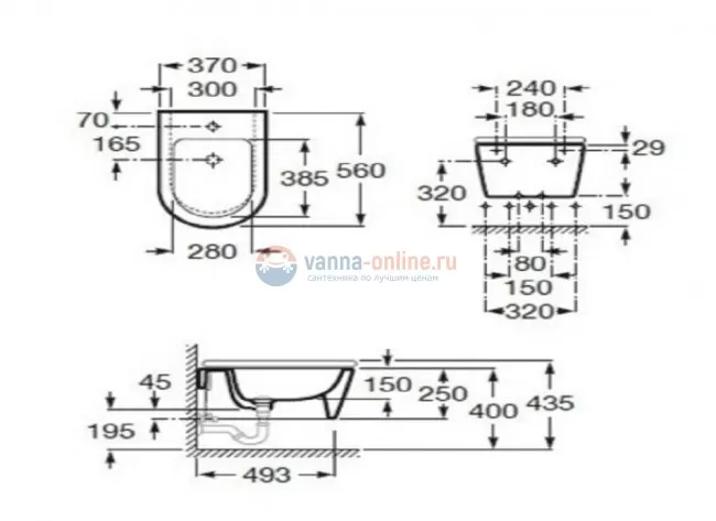 Биде Roca Inspira Round 357525000, подвесное Биде Roca Inspira Round 357525000, подвесное