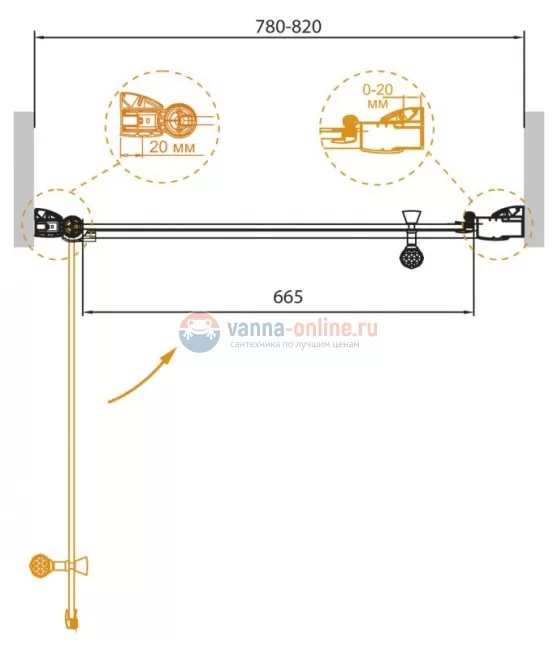 Душевая дверь Cezares GIUBILEO-B-11-80-CP-Cr Душевая дверь Cezares GIUBILEO-B-11-80-CP-Cr