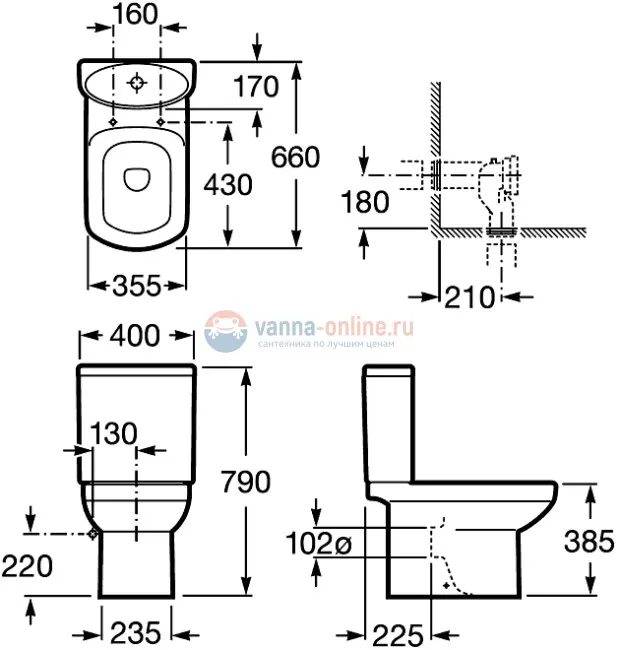 Напольный унитаз Roca Dama Senso 342517000 Напольный унитаз Roca Dama Senso 342517000