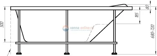 Ванна акриловая Relisan Isabella R 170*90 см, правая 1