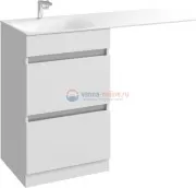 Тумба под раковину Aqwella Form 55, для установки со стиральной машиной, белый, FOR01052