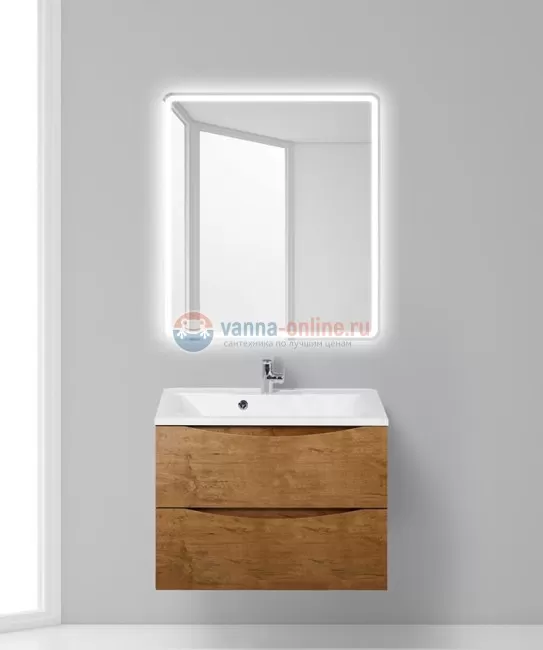 Тумба с раковиной BelBagno Marino MARINO-750-2C-SO-RN-P, 75 х 45 х 55 см, Rovere Nature - светло-коричневый