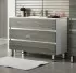 Тумба с раковиной Sanvit Кубэ-3 kkube3090, 90 см напольная, орех седой темный