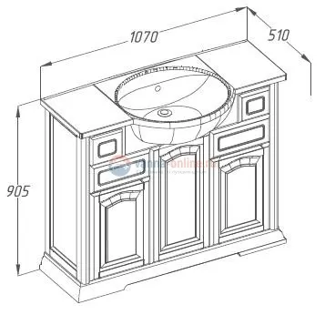 Тумба под раковину Opadiris РИСПЕКТО 100, слоновая кость Тумба под раковину Opadiris РИСПЕКТО 100, слоновая кость