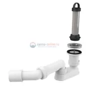 Выпускной комплект для душевого поддона Alcaplast A462 d50, с гидрозатвором и коленом