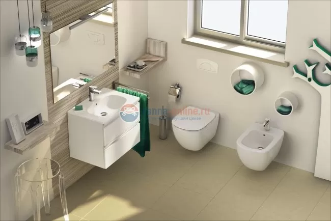 Подвесное биде Ideal Standard Tesi T355201 Подвесное биде Ideal Standard Tesi T355201