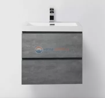 Тумба с раковиной BelBagno Luce LUCE-600-2C-SO-SCM, 60 х 48 х 50 см, цвет серый (stucco cemento)