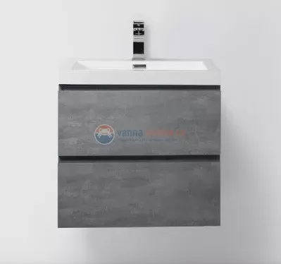 Тумба с раковиной BelBagno Luce LUCE-600-2C-SO-SCM, 60 х 48 х 50 см, цвет серый (stucco cemento)