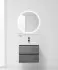 Тумба с раковиной BelBagno Luce LUCE-600-2C-SO-SCM, 60 х 48 х 50 см, цвет серый (stucco cemento)