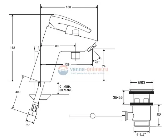Смеситель Jacob Delafon Panache E71240 для ванны и душа на 1 отверстие Смеситель Jacob Delafon Panache E71240 для ванны и душа на 1 отверстие