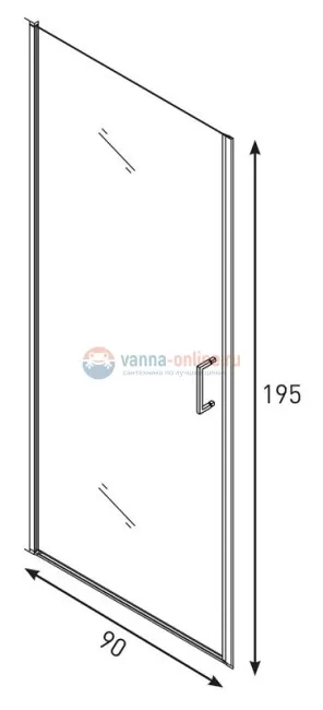 Душевая дверь в нишу Berges Wasserhaus Talia 90, 062005, 90 х 195 см Душевая дверь в нишу Berges Wasserhaus Talia 90, 062005, 90 х 195 см