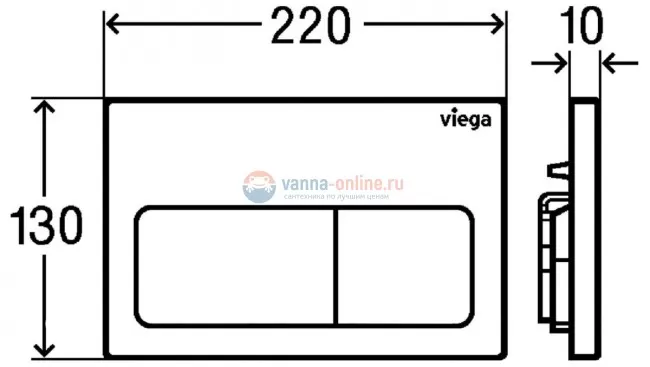 Кнопка смыва Viega Prevista Visign for Life 8601.1 773717 хром Кнопка смыва Viega Prevista Visign for Life 8601.1 773717 хром