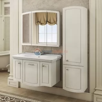 Тумба с раковиной Comfortу Феррара-100, белый глянец