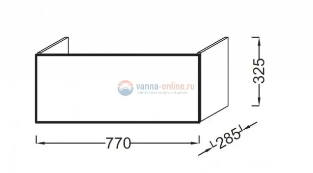 Основа для мебели Jacob Delafon Struktura 77 см EB1297-E16, цвет ореховое дерево