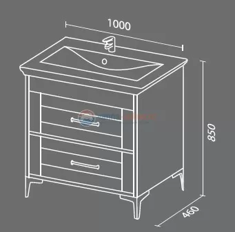 Тумба с раковиной Sanvit Прованс kprov105, 105 см напольная, рельеф пастель Тумба с раковиной Sanvit Прованс kprov105, 105 см напольная, рельеф пастель