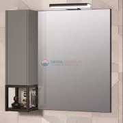 Шкаф для зеркала OPADIRIS Треви 00-00003873, левый/правый, серый матовый Шкаф для зеркала OPADIRIS Треви 00-00003873, левый/правый, серый матовый