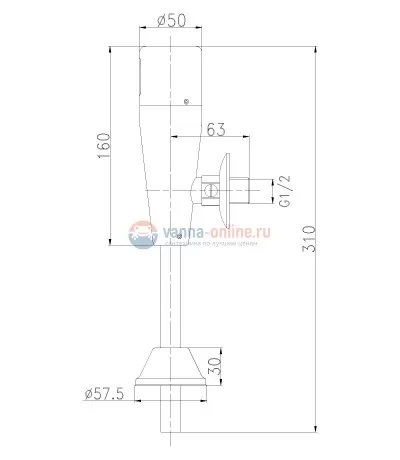 Смывное устройство Lemark Project LM4654CE для писсуара сенсорное Смывное устройство Lemark Project LM4654CE для писсуара сенсорное