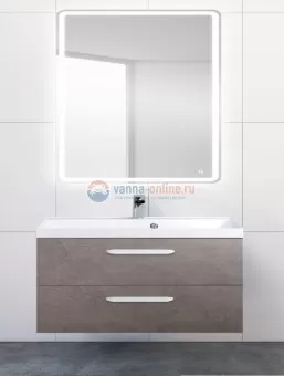 Тумба под раковину BelBagno Aurora AURORA-1000-2C-SO-PG подвесная (2 ящ.)
