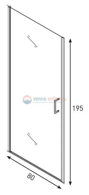 Душевая дверь в нишу Berges Wasserhaus Talia 80, 062006, 80 х 195 см