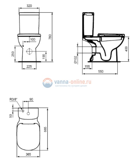 Напольный унитаз Ideal Standard Tempo T331201