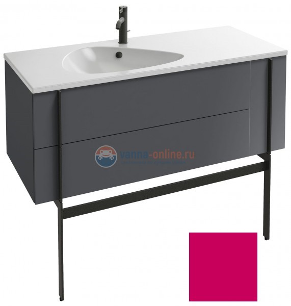 Тумба под раковину Jacob Delafon Nouvelle Vague 120 EB3036-S16, 3 ящика, цвет - фуксия сатин