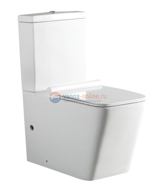 Напольный унитаз Aquanet Tavr-C1 BL-103N-TPT с бачком 203347 безободковый, крышка микролифт