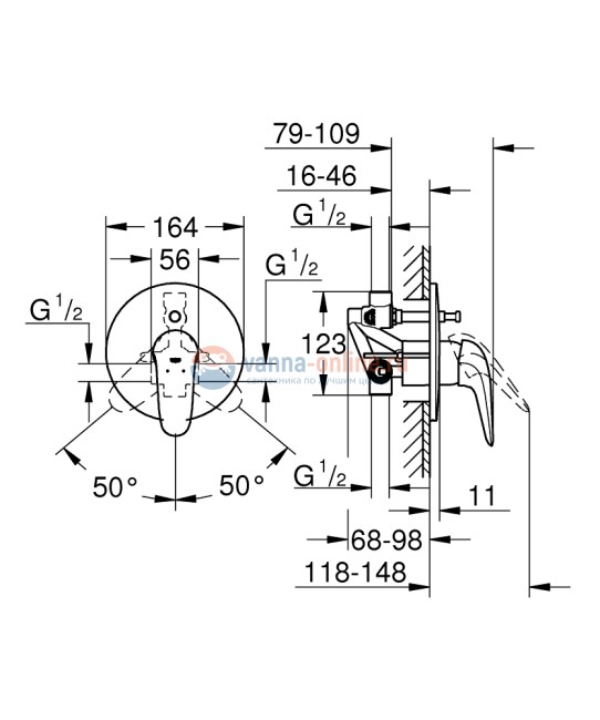 Смеситель Grohe Eurostyle New 23730003 для ванны и душа Смеситель Grohe Eurostyle New 23730003 для ванны и душа