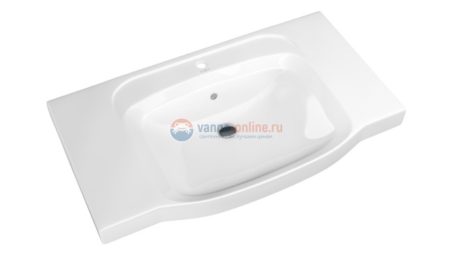 Тумба с раковиной Sanvit Степ kstep90, 90 см подвесная, белый глянцевый Тумба с раковиной Sanvit Степ kstep90, 90 см подвесная, белый глянцевый