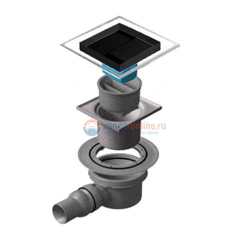 Трап водосток Pestan Confluo Standard Dry 1 Ceramic 100*100 Ceramik под плитку с рамкой сталь 13000107 Трап водосток Pestan Confluo Standard Dry 1 Ceramic 100*100 Ceramik под плитку с рамкой сталь 13000107