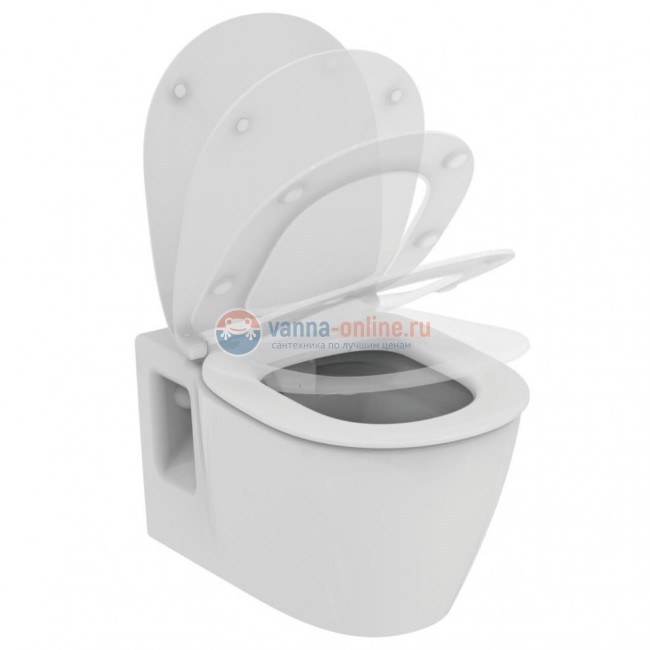 Пневматический промо-набор 4 в 1 Ideal Standard с унитазом E822301 CONNECT Rimless, с сиденьем и крышкой E772401, с инсталляцией PROSYS 120 P и пневматической панелью смыва OLEAS™ P1