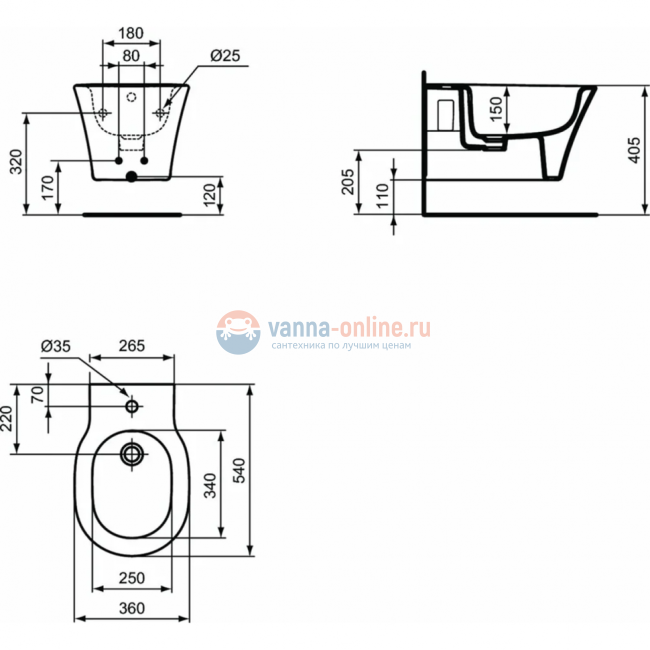 Промо-набор 2 в 1 биде E026601 CONNECT AIR и инсталляцией PROSYS R016267
