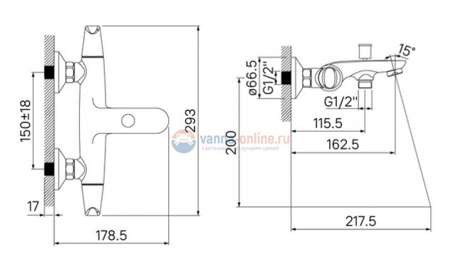 Смеситель Iddis Funk FUNSB00i02WA для ванны и душа, хром Смеситель Iddis Funk FUNSB00i02WA для ванны и душа, хром