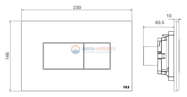 Клавиша OLI Karisma 641006 хром матовый